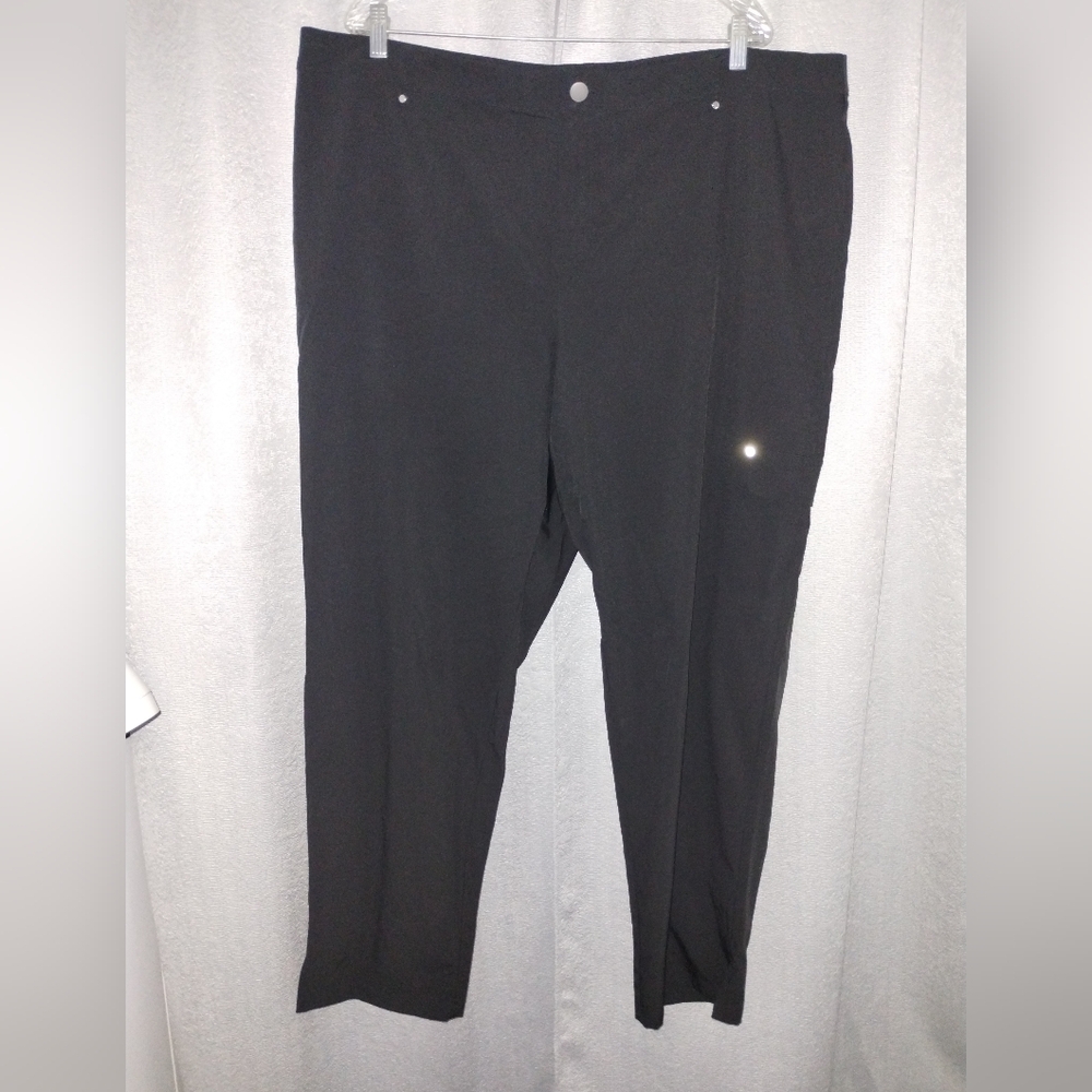 CJ Banks Black Women's Pants Size 22 Lightweight New No Tags Snap And Zipper